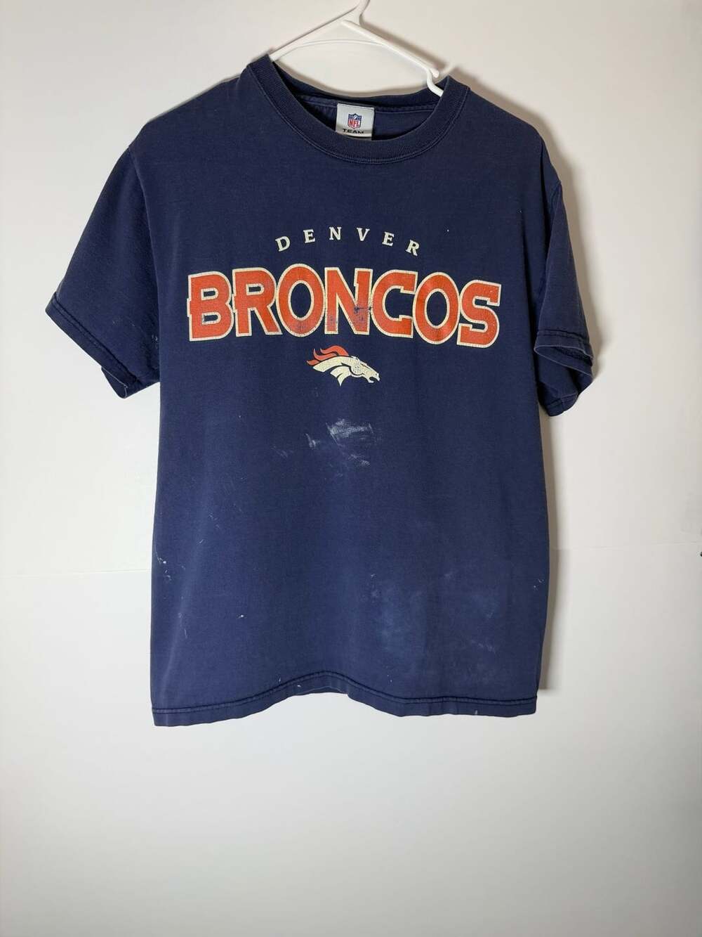 Vintage NFL Team Apparel Denver Broncos T-Shirt Size M Navy Blue